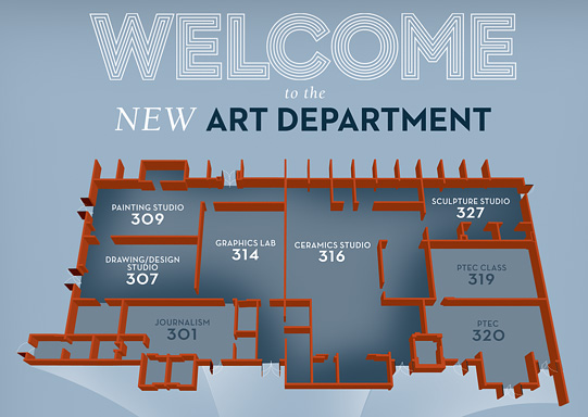 Map of the art department