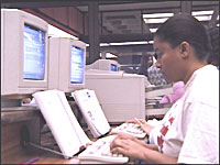 woman at computer