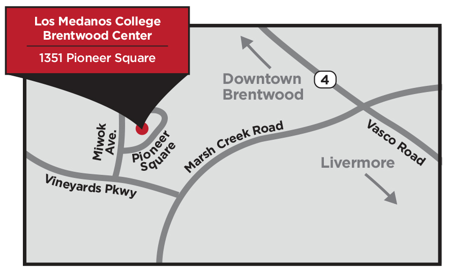 Map of the location of the new Brentwood center