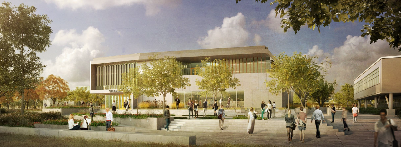 Rendering of the Student Union Building