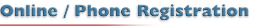 online/Telephone registration