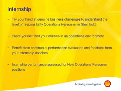 Shell Internship