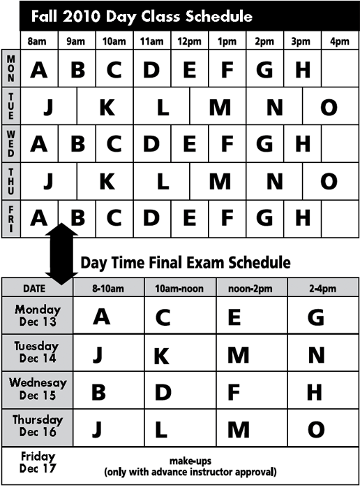 final exam schedule