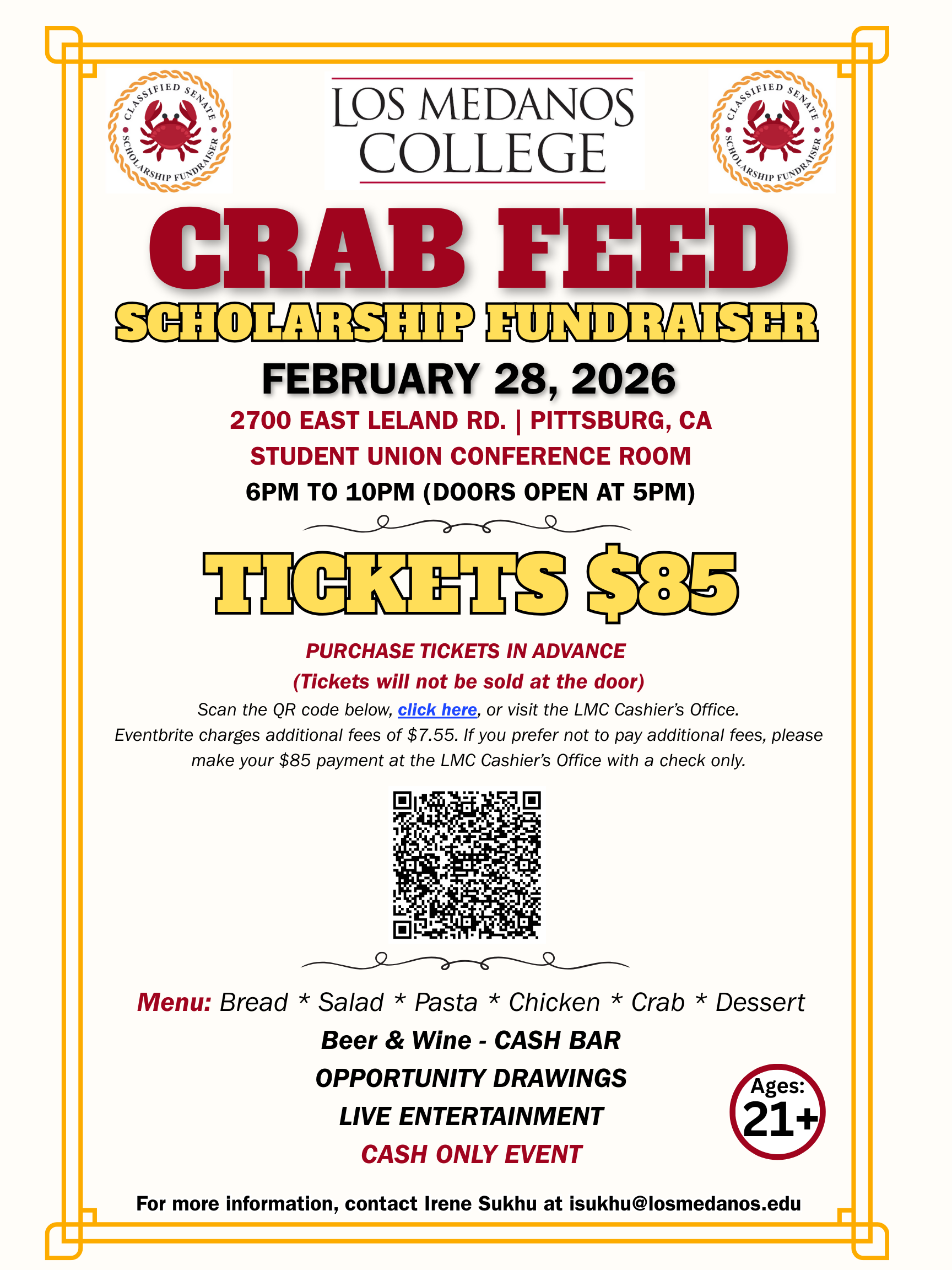 2026 crab feed flyer