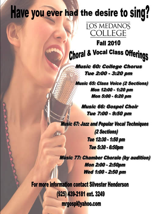 Vocal Courses Fall 2010