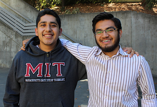 Honors students Genaro Mauricio and Israel Castro 