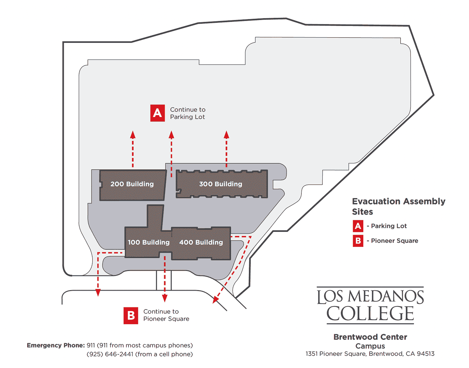 Brentwood Center Evacuation Maps