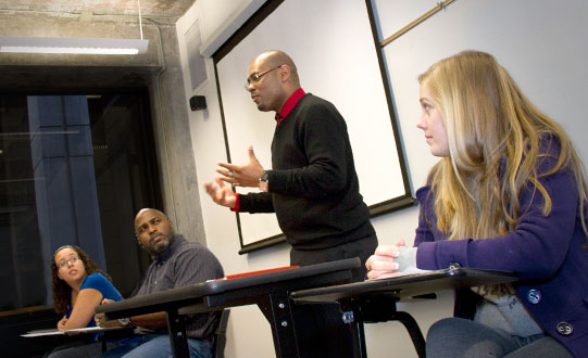 Student speaking