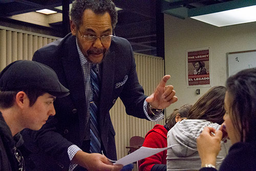 Instructor Michael Yeong teaching in the classroom