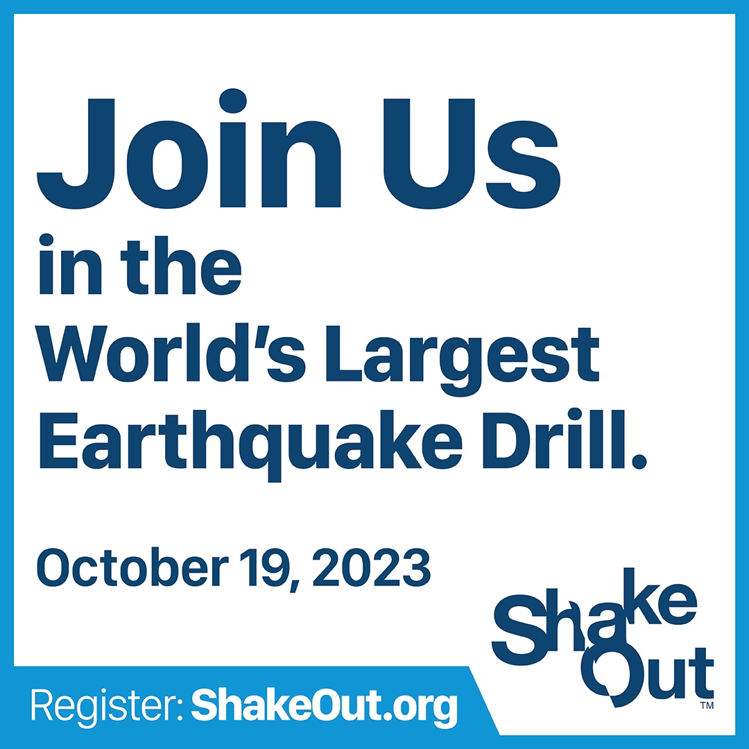 Great ShakeOut earthquake drill Oct. 19