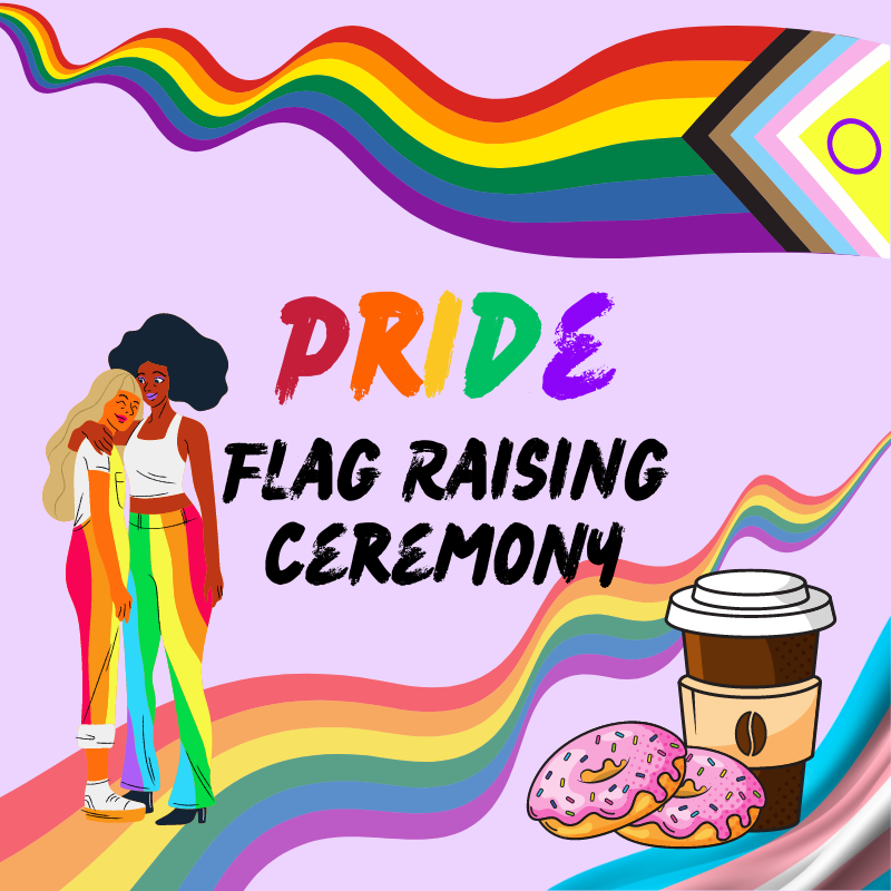 Pride flag raising event June 3
