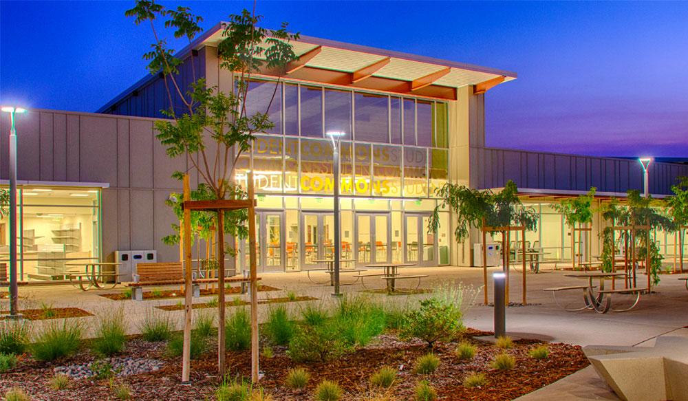 Courtyard at night