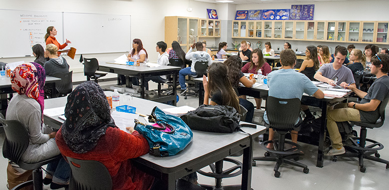 Busy new science lab at brentwood