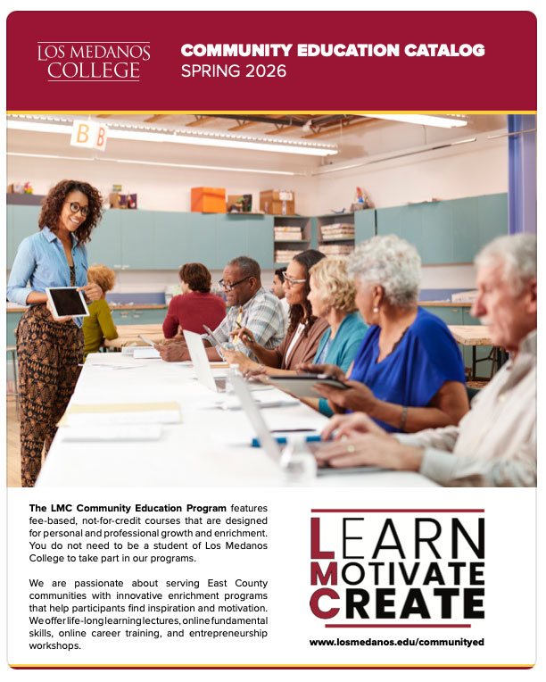 Community Ed Spring 2026 class cover