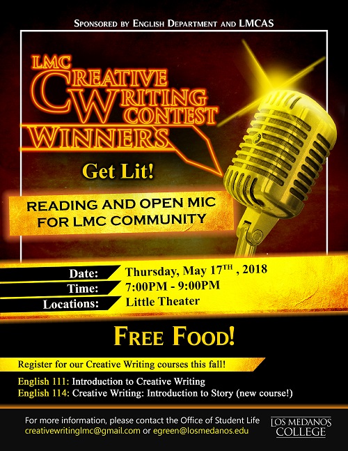 LMC Creative Writing Contest Winners Reading May  2018