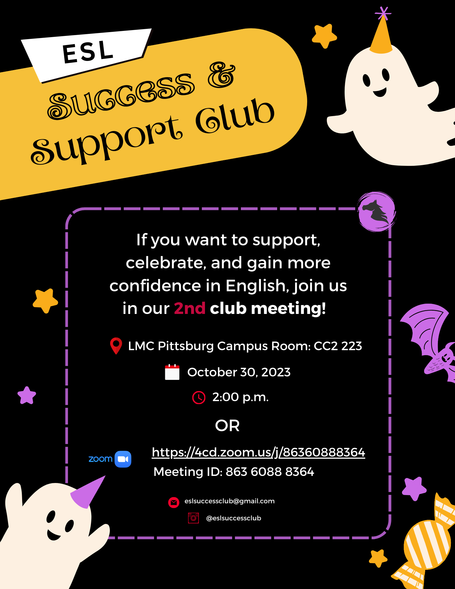 ESL Success Club October 30th Meeting