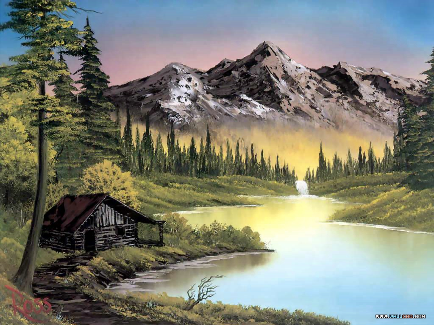 Painting by Bob Ross Night painting