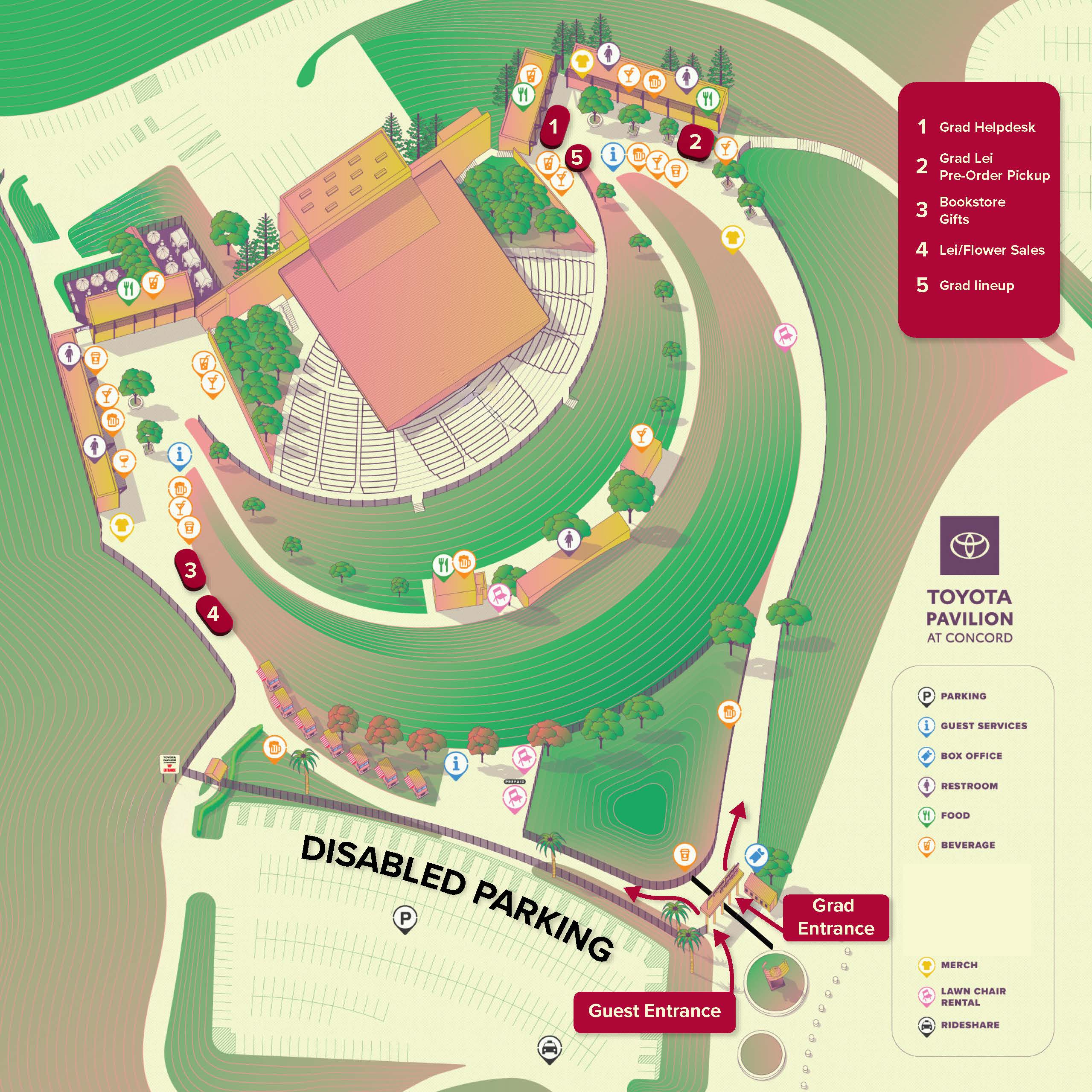 Grad Map of Concord Pavilion