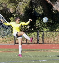 Soccer player kicking