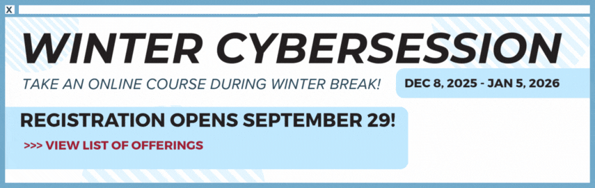 View the winter cybersession course lists