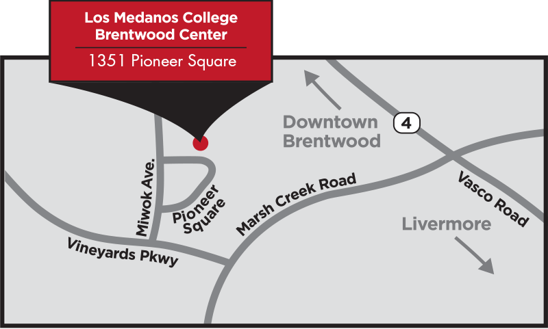 Map to the new Brentwood center at Pioneer Square
