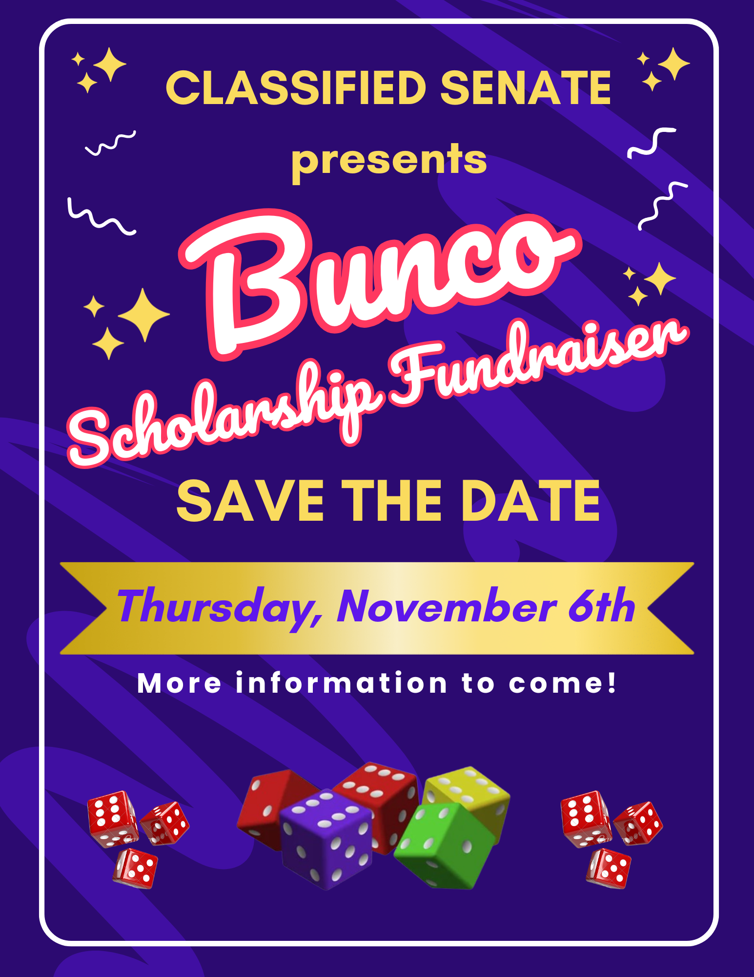 bunco scholarship fundraiser save the date