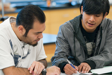 Students studying