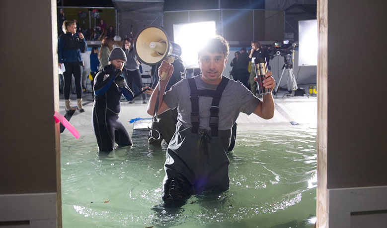 Anthony C. Ferrante on the set of Sharknado