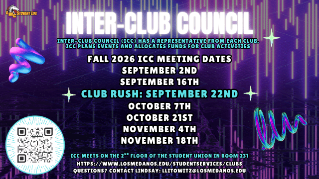 inter-club council fall 2026 dates